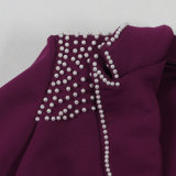 Pearl Long-sleeved Slim-fit Stretch Suit Two-piece Suit