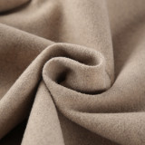 Solid Color Wool Suit Large Lapel Casual Style Short Coat