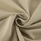 Khaki Lace-up Autumn Long-sleeved Coat