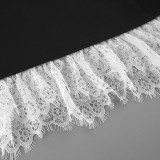 V-neck Lace Black Temperament Small Suit Jacket