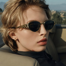 Simple Metal Cat-eye Sunglasses, Fashionable and Anti-UV