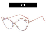 Hollow Flat Mirror Anti-blue Light Exaggerated Glasses Frame