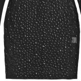 See-through Mesh Rhinestone Dress and Short Skirt