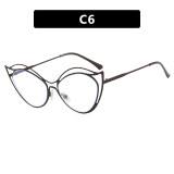 Hollow Flat Mirror Anti-blue Light Exaggerated Glasses Frame