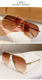 Large Frame Metal Fashion Sunglasses