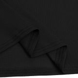 Solid Color Button Top and Long Skirt Two-piece Set