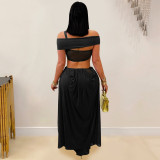 Strapless Slim-fitting See-through Mesh Dress