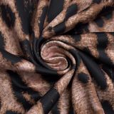 Deep V Leopard Print Comfort Jumpsuit