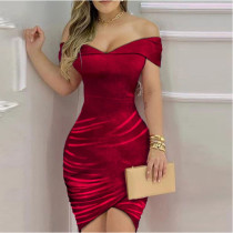 Party Dress One Shoulder Ruffled Dress