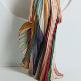 Strapless Colorful Long Dress