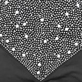 Solid Color Mesh Rhinestone Slit Long Skirt Dress