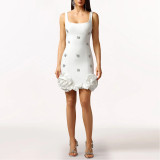 Elegant Hot Rhinestone Armband Short Dress
