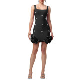 Elegant Hot Rhinestone Armband Short Dress