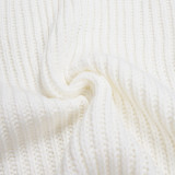 Large Lapel Slim Fit Stretch Lantern Sleeve Sweater Dress