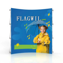 Curve Pop Up Display with Custom Graphic 8'