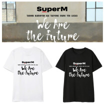 Kpop SUPER M T-shirt WE ARE THE FUTURE Short Sleeve T-shirt Korean Version Loose Short Sleeve