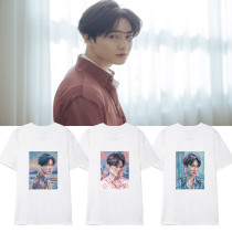 Kpop EXO T-shirt SUHO solo Album Self-Portrait Short-sleeved Bottoming Shirt T-shirt