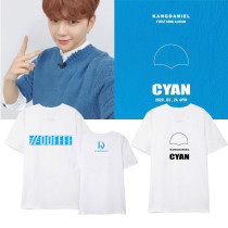 Kpop WANNA ONE Daniel T-shirt New Album CYAN Short-sleeved T-shirt Bottoming Shirt Loose T-shirt