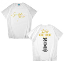 Kpop Stray Kids T-shirt World Tour Concert District 9 Unlock Short Sleeve T-shirt BANGCHAN CHANGBIN FELIX  HYUNJIN JEONGIN  MINHO