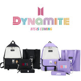 Kpop 4Pc/Set BTS Backpack Bangtan Boys Album Dynamite School Bag Backpack Crossbody Bag Handbag