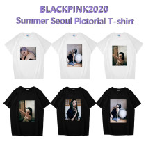 Kpop BLACKPINK T-shirt Short Sleeve Summer Seoul Pictorial T-shirt JENNIE JISOO LISA ROSE