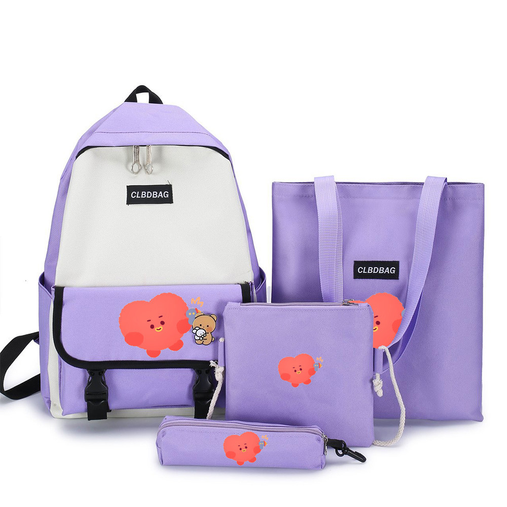 US$ 21.99 - Kpop 4Pc/Set BTS Backpack Bangtan Boys UNIVERSE Candy Color ...