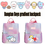 Kpop BTS Backpack Bangtan Boys Backpack Baby Series Backpack Gradient Nylon School Bag Chimmy Cooky Koya