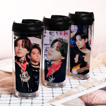 Kpop BTS Cup Bangtan Boys SEASON'S GREETINGS Preview Cuts Straw Cup Coffee Milk Tea Cup