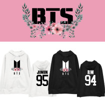 Kpop BTS Hooded Sweater Bangtan Boys Hooded Sweater Name Number Printed Men's and Women's Tops