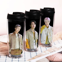Kpop BTS Cup Bangtan Boys Heo Jae Young  Water Cup Straw Cup Coffee Milk Tea Cup