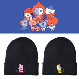 Kpop BTS Knitted Hat Bangtan Boys Christmas Series Knitted Hat Warm and Cold-proof Woolen Hat Knitted Hat