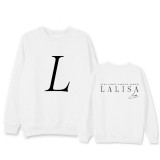 Kpop BLACKPINK LISA SOLO Album Round Neck Sweater LALISA with the Same Pullover Sweater Women's Printed Jacket