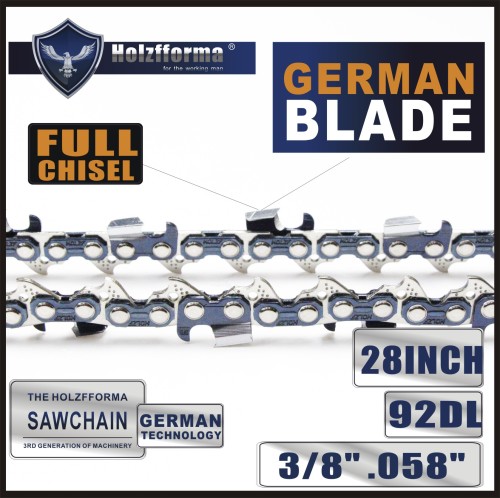 3/8  .058 28inch 92 Drive Links  Full Chisel Saw Chain For Husqvarna and Stihl Chainsaws