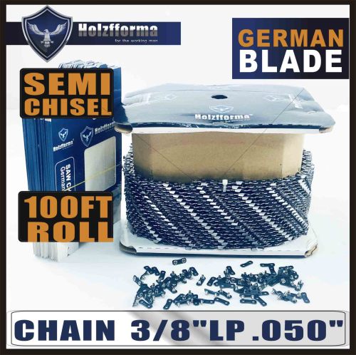 Holzfforma® 100FT Roll .3/8''LP .050'' Semi Chisel Saw Chain With 40 Sets Matched Connecting links and 25 Boxes