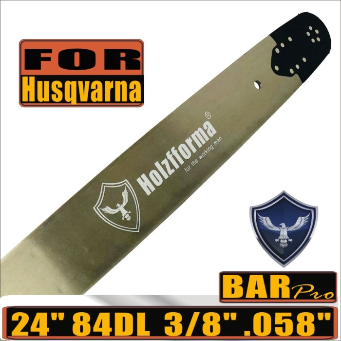 24" Guide Bar Chain 3/8" .058" 84DL For Husqvarna 288 365 372 385 390 394 395 