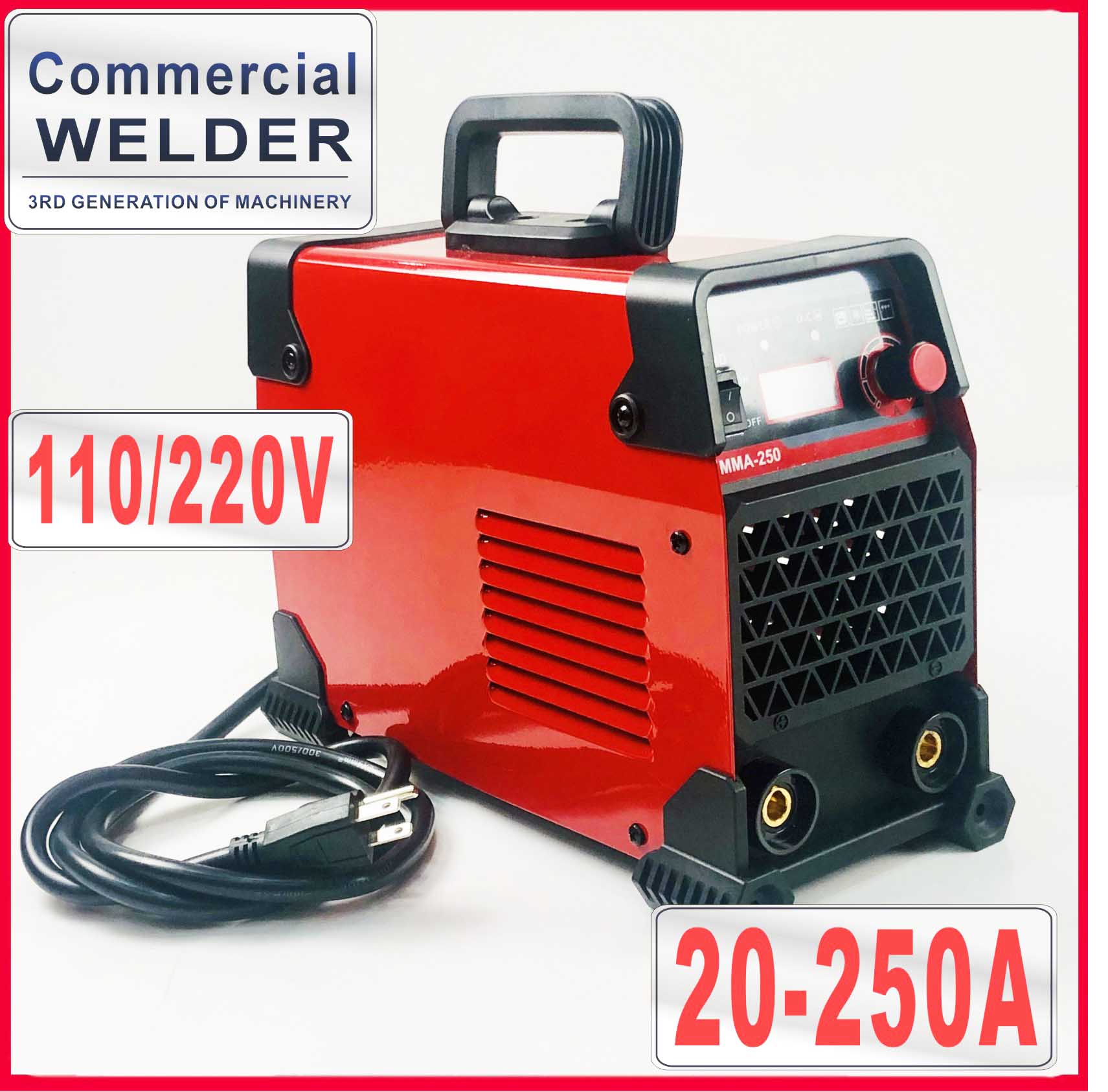 110V/220V Commercial Use 250A Digital Welder Stick Welding Machine