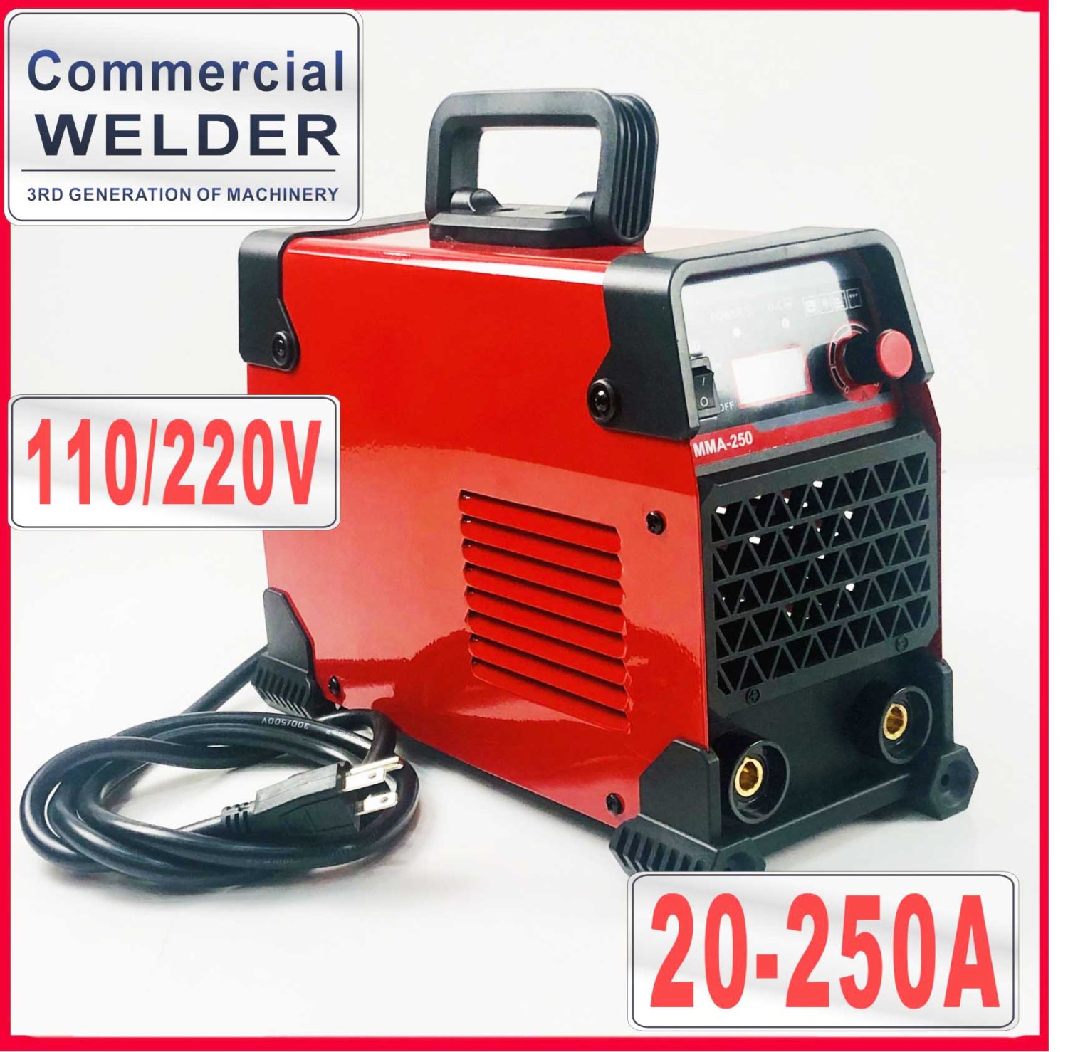 110V/220V Commercial Use 250A Digital Welder Stick Welding Machine