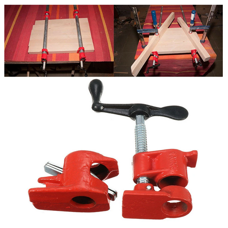 1/2 Inch Wood Gluing Pipe Clamp Set Heavy Duty Fixture Carpenter