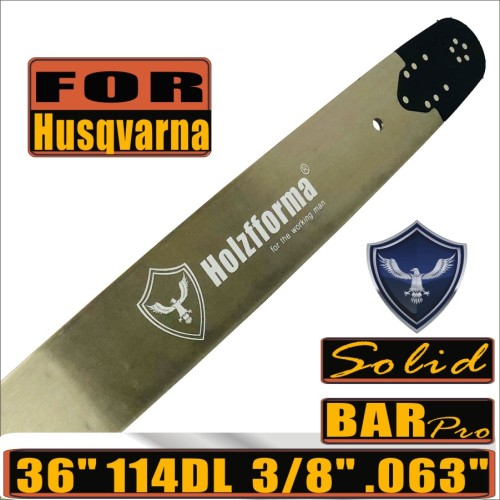 Holzfforma® Pro 36inch 3/8  .063 114DL Solid Guide Bar For Husqvarna Chainsaws 61 66 266 268 272 281 288 365 372 385 390 394 395 480 562 570 575 3120 XP