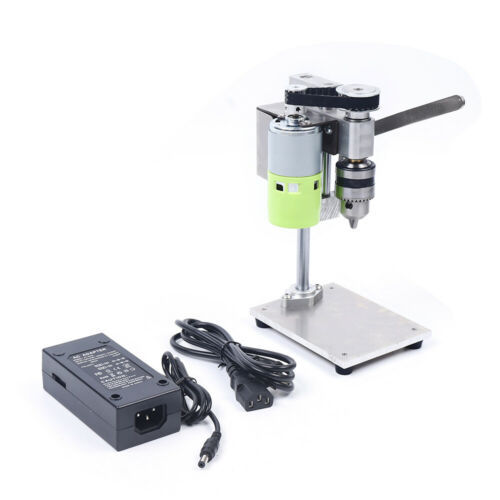 Table Mini Electric Drill Press Drill Bits Power Tools B12 (1.5-10mm) Drilling stroke 40mm With 110V-240V AC Adapter ＆ US Plug