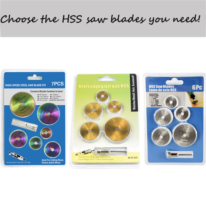 6pcs/set HSS Circular Saw Blade Wood Metal Plastic Cutting Disc For Rotary Tool 6pcs/set HSS Circular Saw Blade Wood Metal Plastic Cutting Disc For Rotary Tool