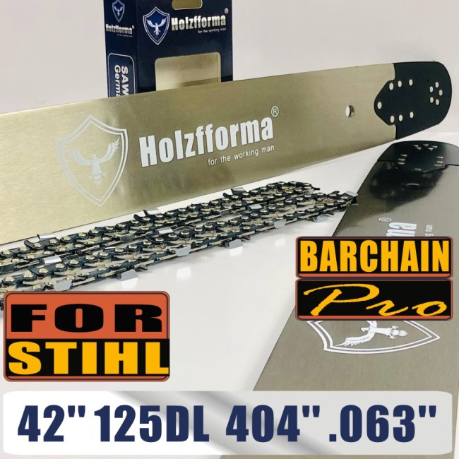 Holzfforma® 42 Inch .404 .063 125Drive Links Guide Bar & Full Chisel Saw Chain Combo For Stihl 088 MS880 070 090 084 076 075 051 050 Chainsaw