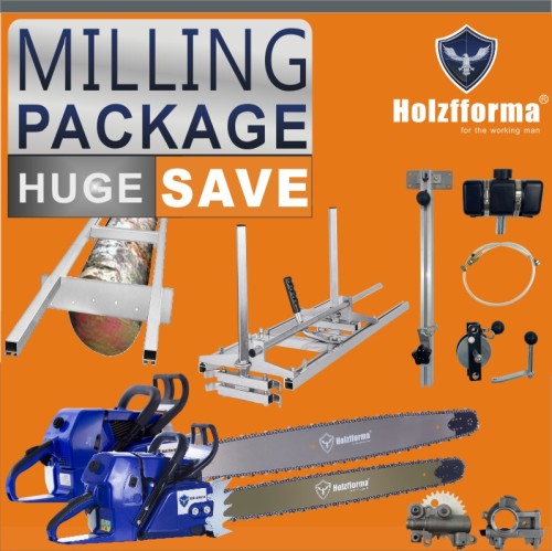 HOLZFFORMA® MILLING PACKAGE Bundle Sale Pick Your 5 Units Mill Equipments, Chainsaw,Chainsaw Mill, Auxiliary Oiler With Winch,9FT Mill Rail,Chain&Bar,High Output Oiler