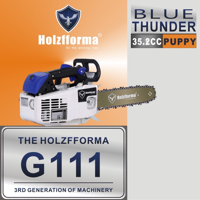35.2cc Holzfforma® G111 Top Handle Gasoline Chain Saw Power Head Only Without Guide Bar and Saw Chain All Parts Are For MS200T 020T Chainsaw