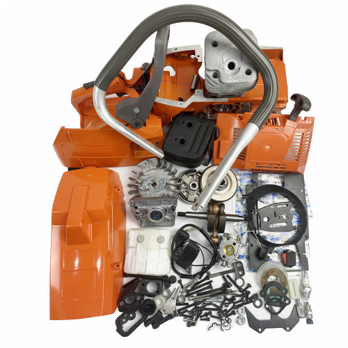 Complete Repair Kit For Husqvarna 61 268 272 XP Engine Crankcase Gas Fuel Tank Ignition Coil Crankshaft Carburetor Cylinder Piston Recoil Starter Muffler