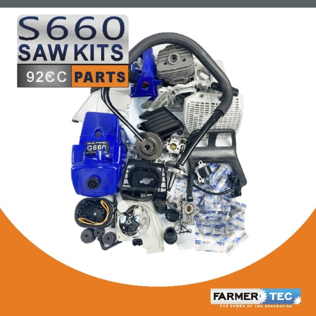 FARMERTEC Complete Repair Parts Engine Motor Crankcase For Holzfforma G660 Stihl MS660 066 New Blue