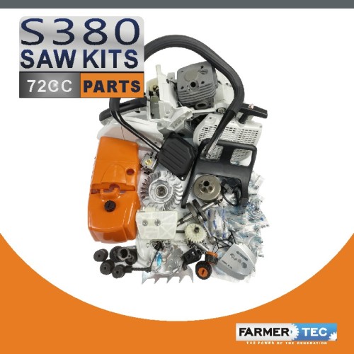 Complete Repair Parts For Holzfforma G388 Stihl 038 MS380 MS381 Chainsaw, Stihl 038 parts, Stihl MS380 parts, Crankcase Crankshaft Carburetor Fuel Tank Cylinder Piston