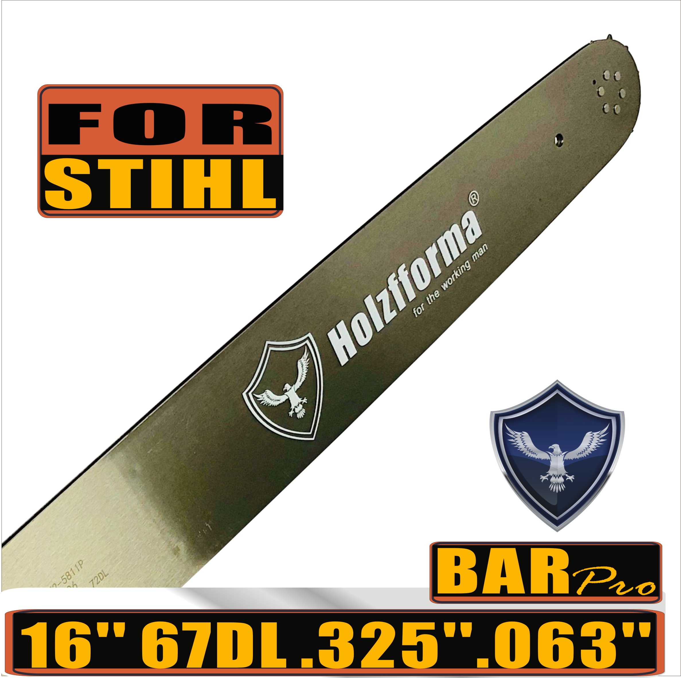 16inch Guide Bar 325" .063" 67DL For Stihl 024 026 028 029 030 031 032 034 036 