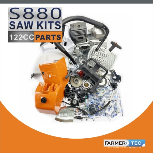 US STOCK -  Farmertec Complete Aftermarket Repair Parts Kit For STIHL MS880 088 Chainsaw Engine Motor Crankcase Crankshaft Carburetor Fuel Tank Cylinder Piston Ignition Coil Muffler 2-4 Days Delivery Time Fast Shipping For US Customers Only