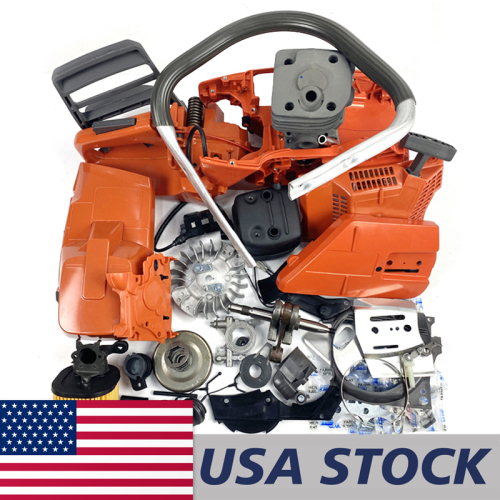 US STOCK - Complete Repair Parts For Husqvarna 372XP Chainsaw Crankcase Engnie Motor Cylinder Crankshaft Fuel Tank Ignition Coil Carburetor Muffler High Type Air Filter Cover 2-4 Days Delivery Time Fast Shipping For US Customers Only